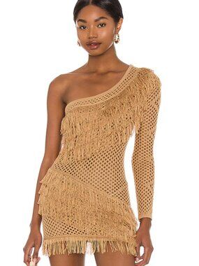 Revolve Fringe Knit Cover Up Dress